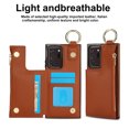 thumbnail image 5 of Allytechgroup for Samsung Galaxy Note 20 Ultra Wallet Case, Zipper Pocket Cards Holder RFID Blocking Ring Holder Stand Bumper Shockproof PU Leather Retro Phone Case for Galaxy Note 20 Ultra, Brown, 5 of 8