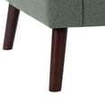 thumbnail image 2 of CorLiving Elwood Tapered Leg High-Quality Fabric Tufted Accent Chair in Green, 2 of 11