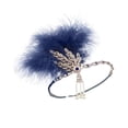 thumbnail image 3 of Diadema Yuyangstore Tocado de aleta Estilo Flapper Azul, 3 of 8