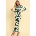 thumbnail image 3 of KRE Prime Women Printed Backless Long Sleeve Maxi Dress, 3 of 5