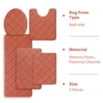thumbnail image 6 of ChakmeOne 5 Piece Bathroom Rug Set Orange Bath Mat Set for Bathroom Floor Super Soft Absorbent Non Slip Bathroom Rug for Tub and Shower, Home Decor Accessories, 6 of 9