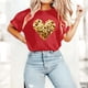 thumbnail image 5 of RKSTN Valentine's Day T Shirts for Women Cotton Oversized Crewneck Heart Graphic Print Short Sleeve Shirt Pullover Tops Womens Casual Valentine Print Round Neck Regular Fits Comfy Summer Tee Shirts, 5 of 8