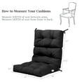 thumbnail image 3 of Costway 22'' x44''  Indoor Outdoor  Back Chair Cushion Tufted Pillow Patio Seating Pad Black, 3 of 10