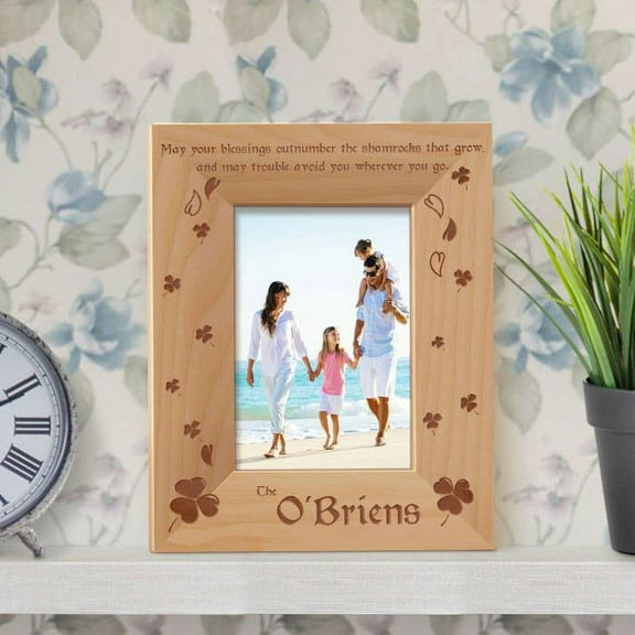 Personalized Blessings Wooden Picture Frame 3 1/2" x 5" Brown (Vertical)