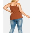 thumbnail image 2 of City Chic Womens Plus Tank Shell Camisole Top Espresso, Espresso, 20W, 2 of 2