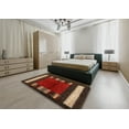 thumbnail image 4 of Ahgly Company Indoor Rectangle Contemporary Sienna Brown Abstract Area Rugs, 3' x 5', 4 of 6