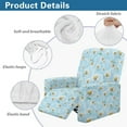 thumbnail image 5 of Xixirimido Daisy Flowers Blue Pattern Recliner Chair Cover 4-Pieces Lazyboy Cover for Recliner Chair with Storage Pockets Furniture Protector for Living Room Printed Sofa Slipcover, 5 of 8
