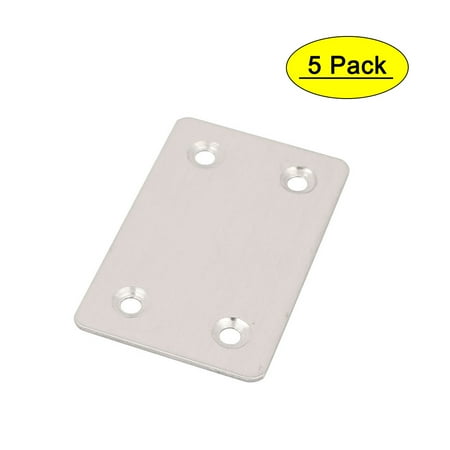 

Unique Bargains Metal Rectangle 4 Holes Flat Mending Repair Plates Brackets Fasteners 5pcs