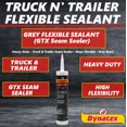 thumbnail image 3 of Dynatex Truck N Trailer Grey Flexible Sealant 10.1 oz Caulk Tube - Ultra Synthetic, Primerless Adhesion, All-Weather, Permanent Elastic Seal (Single), 3 of 9