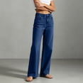 thumbnail image 5 of ClodeEU Women's High Waist Straight Leg Denim Jeans,Casual Loose Fit Zip Fly Denim Pants for Daily Wear ,Women's XXS-XXXL, 5 of 7