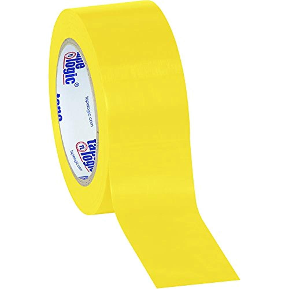 Tape Logic Yellow Solid Vinyl Safety Tape 2" X 36 Yard Roll (3 Pack)