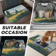 thumbnail image 5 of Universal Car Trunk Mat 29"x39", Nature Scenery Waterproof Cargo Liner, Non-Slip Durability Cargo Mat, Farmhouse Country House Trees River Sky All Weather Rear Trunk Protector for Car SUV, 5 of 9