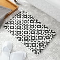 thumbnail image 2 of Artsy Mats Black Quatrefoil White Stone Non Slip Bath Mat, 2 of 5