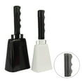 thumbnail image 3 of Cow Bell Steel Cow Bell With Handle Hand Percussion Party Sports Activity Cheer Bell Hand Steel Cow Bell Musical Instrument Loud White, 3 of 4