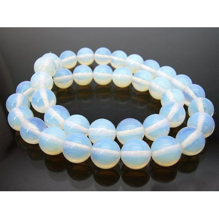 Opalite Glass Beads - 12mm Opalite Manmade Round, Loose Beads, 40cm 15 inch Stone