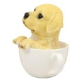 thumbnail image 2 of Ebros Realistic Adorable Golden Labrador Puppy in Teacup Statue 6"H, 2 of 7