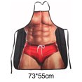 thumbnail image 4 of Delantal de cocina sexy y divertido, novedoso, para cocinar, hacer barbacoas, asar a la parrilla, hornear, fiestas, regalo para hombre musculoso, 4 of 5