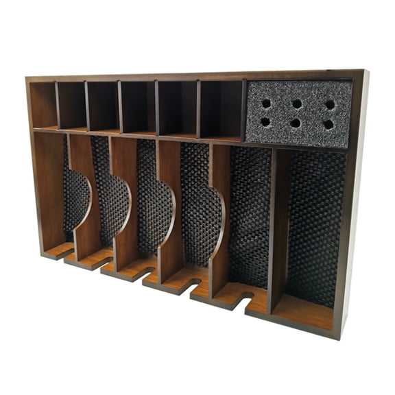 Raindrops Hair Tool Organizer Scissors Rack Solid Wood for Hairdressing and Salon 1Pc