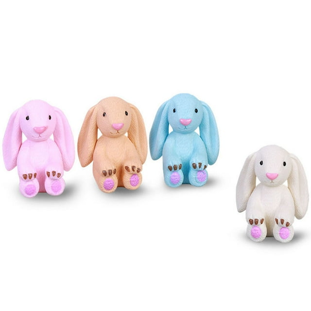 Figure Toy Collection Anime Sitting Rabbits, 4 unidades, modelo Chara