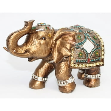 Feng Shui 6" Elegant Elephant Trunk Statue Lucky Figurine Gift & Home Decor