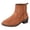 Brown, variant on Western Ankle Boots for Women Splice Suede Stacked Heel Fall Winter Zipper Booties Casual Dressy Black Brown Short Boots