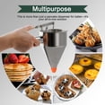 thumbnail image 5 of Pancake Batter Dispenser - 40oz Stainless Steel No-drip Funnel  4 Interchangeable Silicone Nozzles Easy Control For Pancakes Cupcakes Cakes Muffins & More, 5 of 8