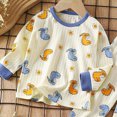 thumbnail image 5 of TOWED22 Toddler Baby Girl Boy Winter Clothes 2 Piece Cartoons Graphics Long Sleeve Sweatshirt Tops Elastic Waist Pants Set Fall Outfit Clothing(Blue,7-8 Y), 5 of 5
