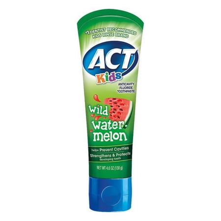 ACT Kids Anticavity Fluoride Toothpaste 4.6 oz. Wild Watermelon (pack of 2)