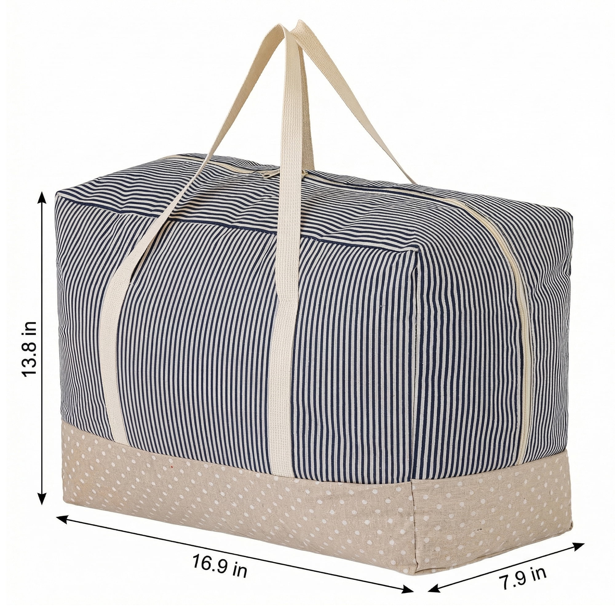 Unique Bargains Clothes Storage Bag for Closet Organizer Blue 16.9"x13.8"x7.9"