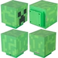 thumbnail image 5 of Minecraft: LED Night Lamp - Creeper - 4" Green Pixel Cube Night Light, Illuminates Up To 10hrs, USB Charging, Game Themed Design Decor, Licensed, 5 of 10