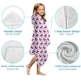 thumbnail image 7 of Pink Butterfly Pattern Hooded Bath Towel，50"x30" for Ages 3 To 12 Kids, Quick Dry Lightweight Soft Microfiber Hood Beach Towel Cover Up for Kids, 7 of 7