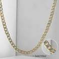 thumbnail image 2 of Gold Chain Necklace Men Women Cuban Link Chain Male Necklace Fashion Men's Jewelry, 2 of 8