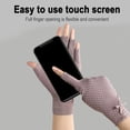 thumbnail image 3 of Summer fingerless gloves Anti-slip gloves for riding and driving anti-UV sunscreen gloves - Lotus root pink, 3 of 6
