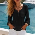 thumbnail image 2 of AloohaidyvioNo Boundaries Women's Long Sleeve Tops Casual Loose Soft Fall V Neck Shirts, 2 of 8