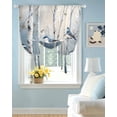 thumbnail image 2 of Vintage Oil Painting Forest Tie Up Curtains for Window, Thermal Insulated Balloon Shade Adjustable Rod Pocket Curtains Valance Panels for Kitchen Bathroom Cafe 42 x 63 Vintage Birds Branches, 2 of 6