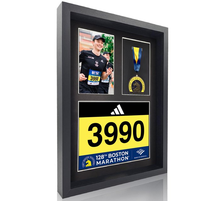 Estante Shadow Box Display MedalAwards 3 en 1 para Marathon Black