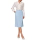 thumbnail image 2 of FALDA LÁPIZ ESTILOSA PARA MUJERES CON CINTURA ALTA Y ESPALDA ABIERTA PARA TRABAJO Y OCASIONES CASUALES 2XL AZUL CIELO, 2 of 5