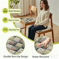 thumbnail image 5 of Luoshdecor Square Chair Cushion,Quilted No Slip Lace Trim Chair Cushion Floral Seat Pad for Kitchen Chairs Office Graden, 5 of 6