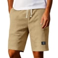 thumbnail image 2 of Mens Shorts, Elastic Waist Dstring, Summer Beach Casual Shorts,L, 2 of 4