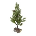 thumbnail image 4 of Homeluxe 13.5" Snow Flocked PVC Christmas Tree Set – 2pcs Wooden Base Decor for Holiday Home, 4 of 43