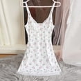 thumbnail image 5 of RQYYD Womens Satin Lingerie Nightgown Floral Print Chemise Slip Silk Negligee Spaghetti Straps Babydoll Sleepwear, 5 of 6