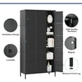 thumbnail image 4 of AUHUP Metal Locker for Employees with lock, Industrial Steel Storage Locker for School Gym Home Office Staff, Black-15 Doors Metal Storage Cabinet, 4 of 10