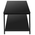 thumbnail image 5 of ZENSTYLE 39" Coffee Table Wood Side End Table with W/2 Tier Storage Shelf for Living Room Black, 5 of 10