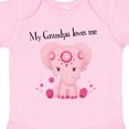 thumbnail image 4 of Inktastic Aditi My Grandpa Loves Me Pink Elephant Beautiful Girls Baby Bodysuit, 4 of 5