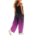 thumbnail image 6 of Fancifize Kids Girls Sleeveless Overalls Pants Casual Loose Straight Leg Jumpsuits Teens Printed Tie Dye Rompers 5-16 Years, 6 of 8