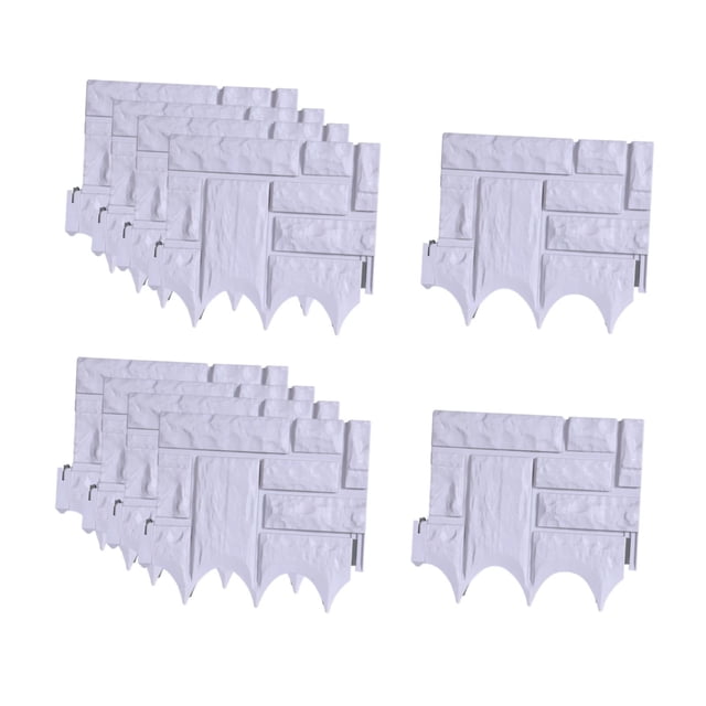 jinwen 10x Garden Fence Versatile Landscape Edging Border for Yard Landscaping Milky White