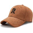 thumbnail image 1 of Xishao Gorra de béisbol con letras simples para mujer, sombrero de sol para exteriores con cara de muestra, gorra de béisbol bordada para hombre marrón CH-G marrón CH-G Xishao ropa, 1 of 1