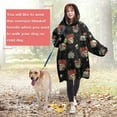thumbnail image 4 of Wearable Oversized Blanket,Black Skull Flower Mushroom Pattern Wearable Blanket Hoodie for Adults,Cozy Hooded Blankets with Super Pockets,Super Warm Fuzzy Pullover for Women & Men, 4 of 6