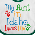 thumbnail image 4 of Inktastic My Aunt in Idaho Loves Me Boys or Girls Baby Bib, 4 of 4