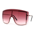 thumbnail image 3 of Extra Large Oversize Shield Curved 80s Funky Shade Gold Burgundy, 3 of 4
